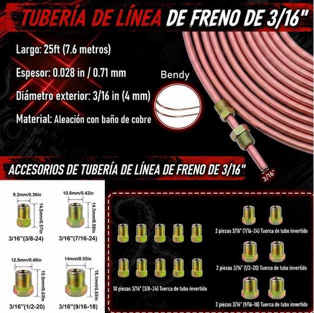 KIT COMPLETO LINEA DE FRENO